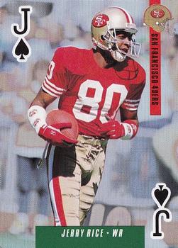 1993 U.S. Playing Cards Ditka's Picks #J♠ Jerry Rice Front