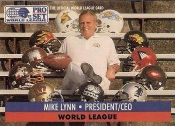 1991 Pro Set WLAF World Bowl Combo #1 Mike Lynn Front