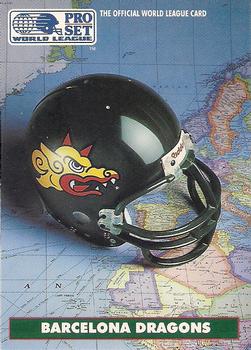 1991 Pro Set WLAF World Bowl Combo #34 Barcelona Dragons Front
