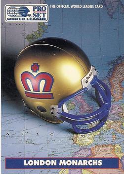 1991 Pro Set WLAF World Bowl Combo #37 London Monarchs Front