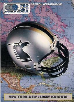 1991 Pro Set WLAF World Bowl Combo #39 New York-New Jersey Knights Front
