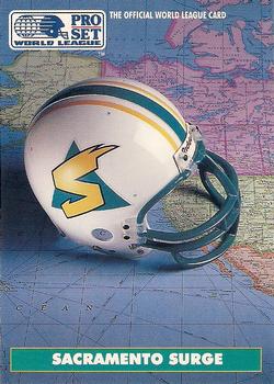 1991 Pro Set WLAF World Bowl Combo #42 Sacramento Surge Front