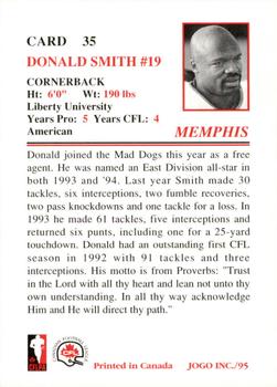 1995 JOGO #35 Donald Smith Back