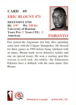 1995 JOGO #69 Eric Blount Back