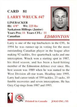 1995 JOGO #81 Larry Wruck Back