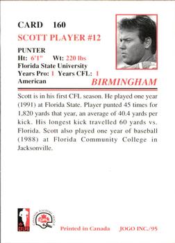 1995 JOGO #160 Scott Player Back