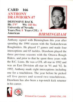 1995 JOGO #166 Anthony Drawhorn Back