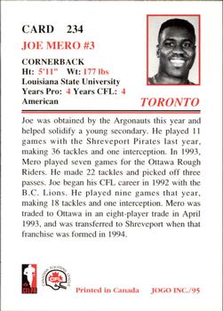 1995 JOGO #234 Joe Mero Back