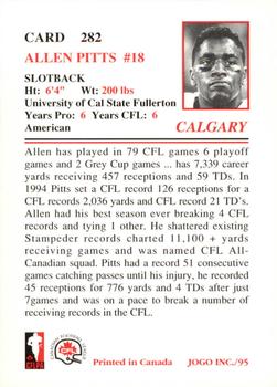 1995 JOGO #282 Allen Pitts Back