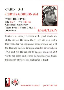 1995 JOGO #345 Curtis Gordon Back