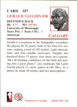 1995 JOGO #357 Gerald Vaughn Back