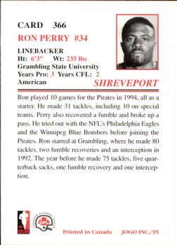 1995 JOGO #366 Ron Perry Back