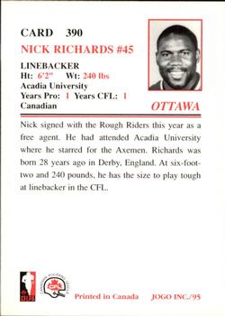 1995 JOGO #390 Nick Richards Back