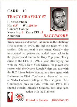 1995 JOGO #10 Tracy Gravely Back