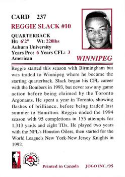 1995 JOGO #237 Reggie Slack Back
