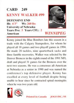 1995 JOGO #249 Kenny Walker Back
