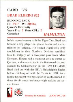 1995 JOGO #339 Brad Elberg Back