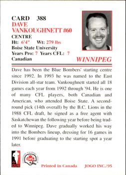 1995 JOGO #388 Dave Vankoughnett Back
