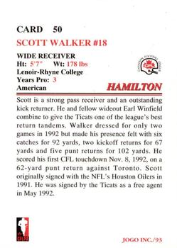 1993 JOGO #50 Scott Walker Back
