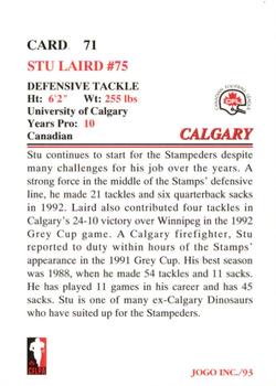 1993 JOGO #71 Stu Laird Back