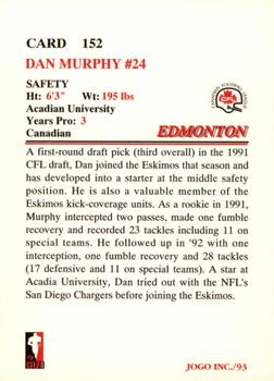1993 JOGO #152 Dan Murphy Back