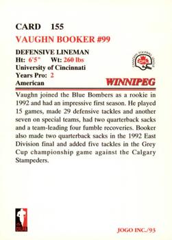 1993 JOGO #155 Vaughn Booker Back