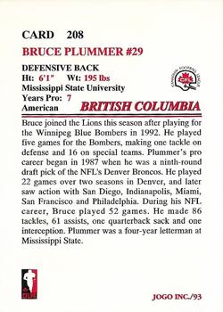 1993 JOGO #208 Bruce Plummer Back
