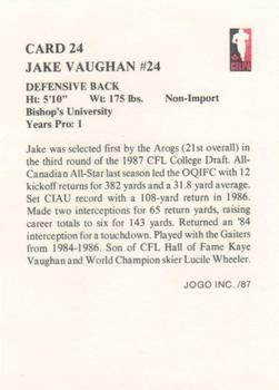 1987 JOGO #24 Jake Vaughan Back