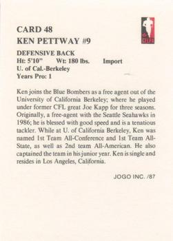 1987 JOGO #48 Ken Pettway Back