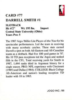 1988 JOGO #77 Darrell Smith Back