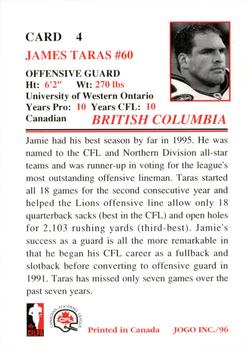 1996 JOGO #4 Jamie Taras Back