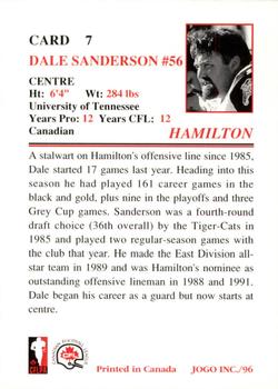 1996 JOGO #7 Dale Sanderson Back