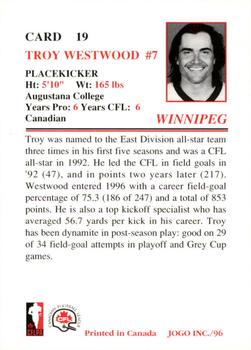 1996 JOGO #19 Troy Westwood Back
