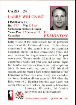1996 JOGO #24 Larry Wruck Back