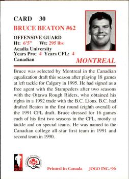 1996 JOGO #30 Bruce Beaton Back