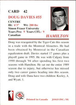1996 JOGO #42 Doug Davies Back