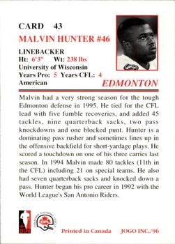 1996 JOGO #43 Malvin Hunter Back