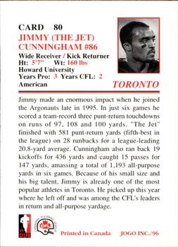 1996 JOGO #80 Jimmy Cunningham Back