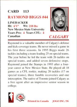 1996 JOGO #113 Raymond Biggs Back