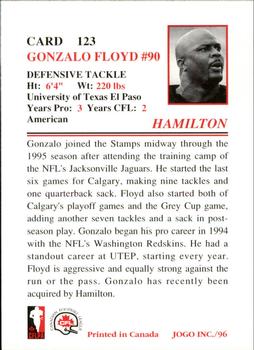 1996 JOGO #123 Gonzalo Floyd Back