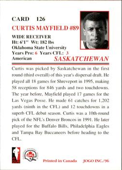 1996 JOGO #126 Curtis Mayfield Back