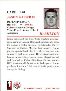 1996 JOGO #140 Jason Kaiser Back