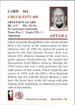 1996 JOGO #161 Chuck Esty Back
