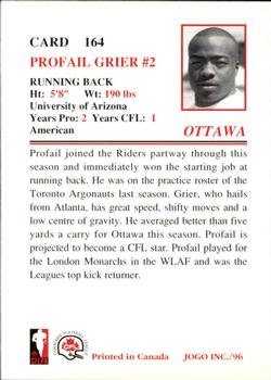 1996 JOGO #164 Profail Grier Back