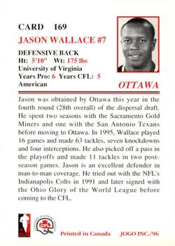 1996 JOGO #169 Jason Wallace Back