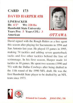 1996 JOGO #173 Dave Harper Back