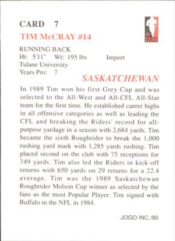 1990 JOGO #7 Tim McCray Back