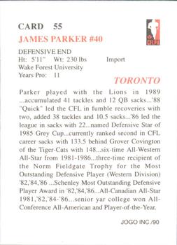 1990 JOGO #55 James Parker Back
