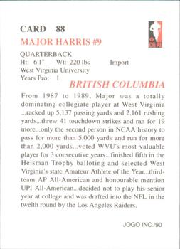1990 JOGO #88 Major Harris Back
