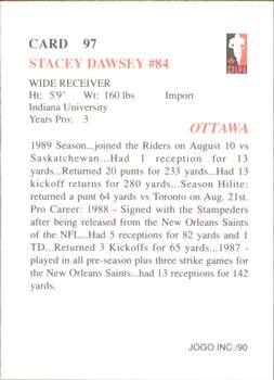 1990 JOGO #97 Stacey Dawsey Back